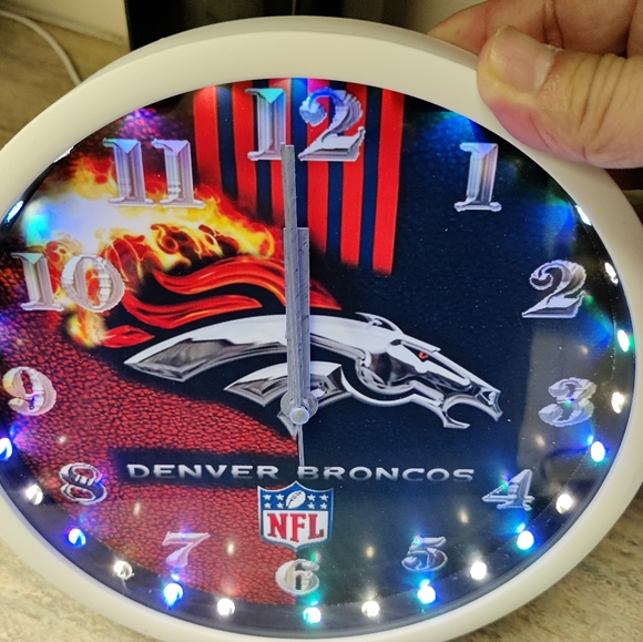Broncos football led wall clock - Picture 3 of 8